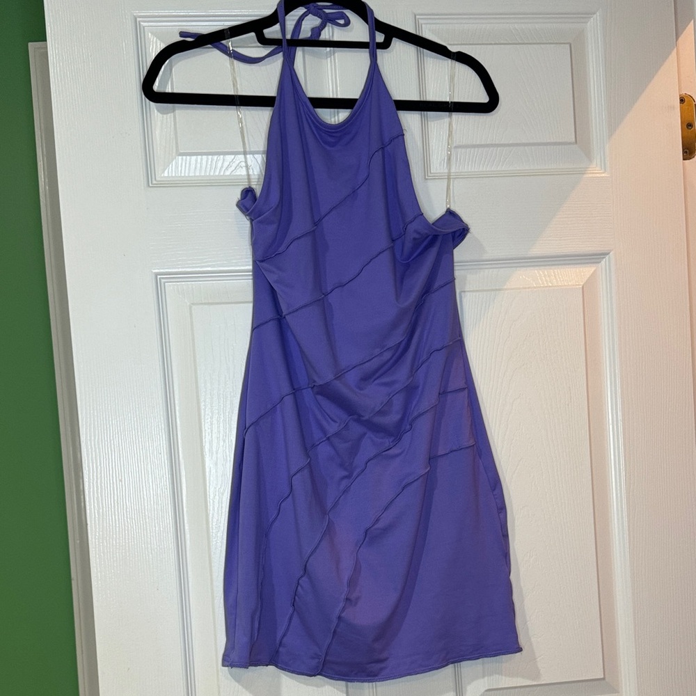 Better Be Vibrant Purple Backless Dress
